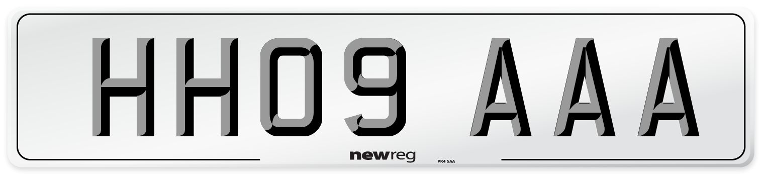 HH09 AAA Number Plate from New Reg